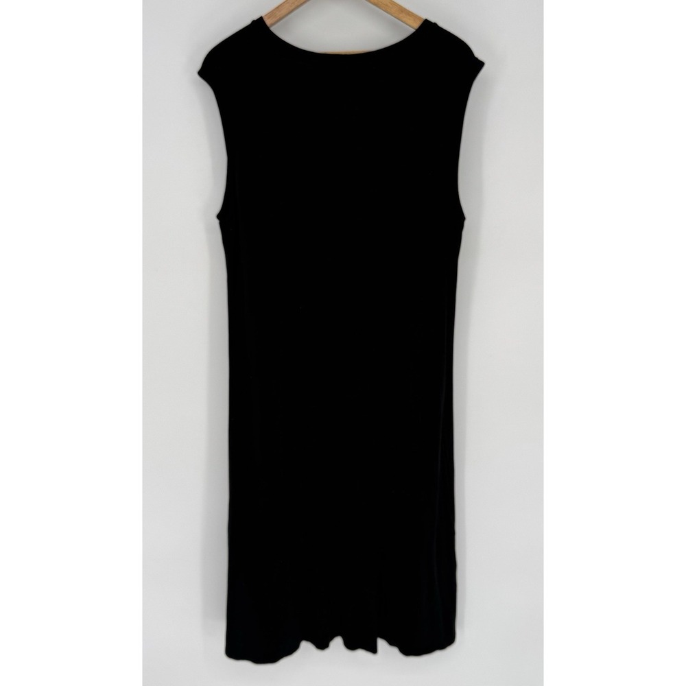 Eileen Fisher Sleeveless Maxi Dress XL V-Neck Tencel Jersey Knit A-Line Stretch - Picture 6 of 6
